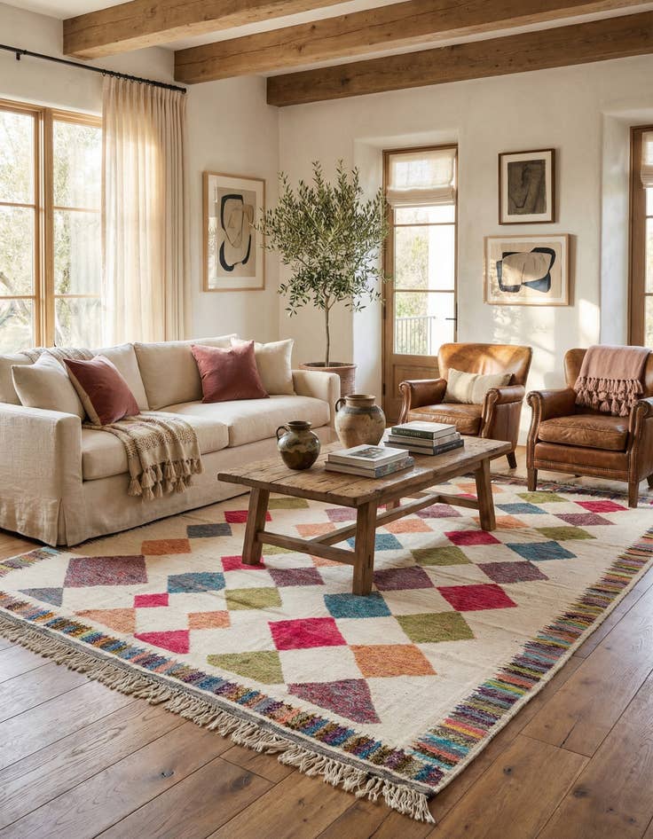 Detail image of 12' x 15' 9 Hand Knotted Moroccan Wool Rug