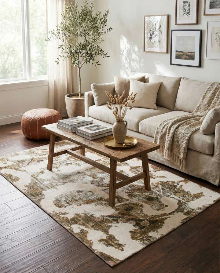 4' x 6' 9 Hand Knotted Ultra Vintage Persian Wool Rug