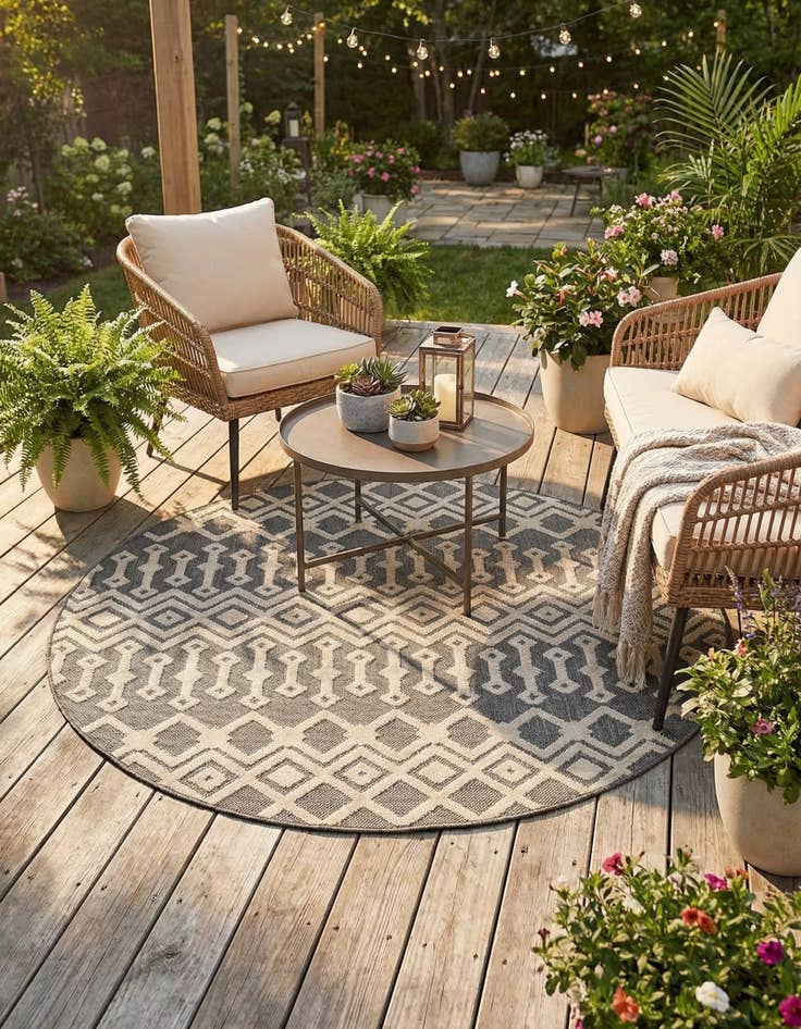 Detail image of 5' 3 x 5' 3 Arlo Round Rug