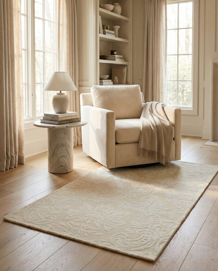 Detail image of 3' 1 x 4' 11 Hand Knotted Darya Wool Rug