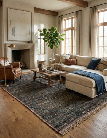 8' 9 x 12' 9 Hand Knotted Moroccan Wool Rug