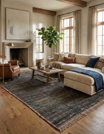 8' 9 x 12' 9 Hand Knotted Moroccan Wool Rug