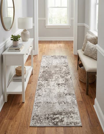 Stone Gray Aurora Runner Rug