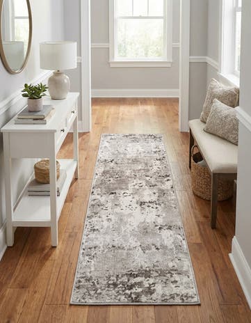 Stone Gray Aurora Runner Rug