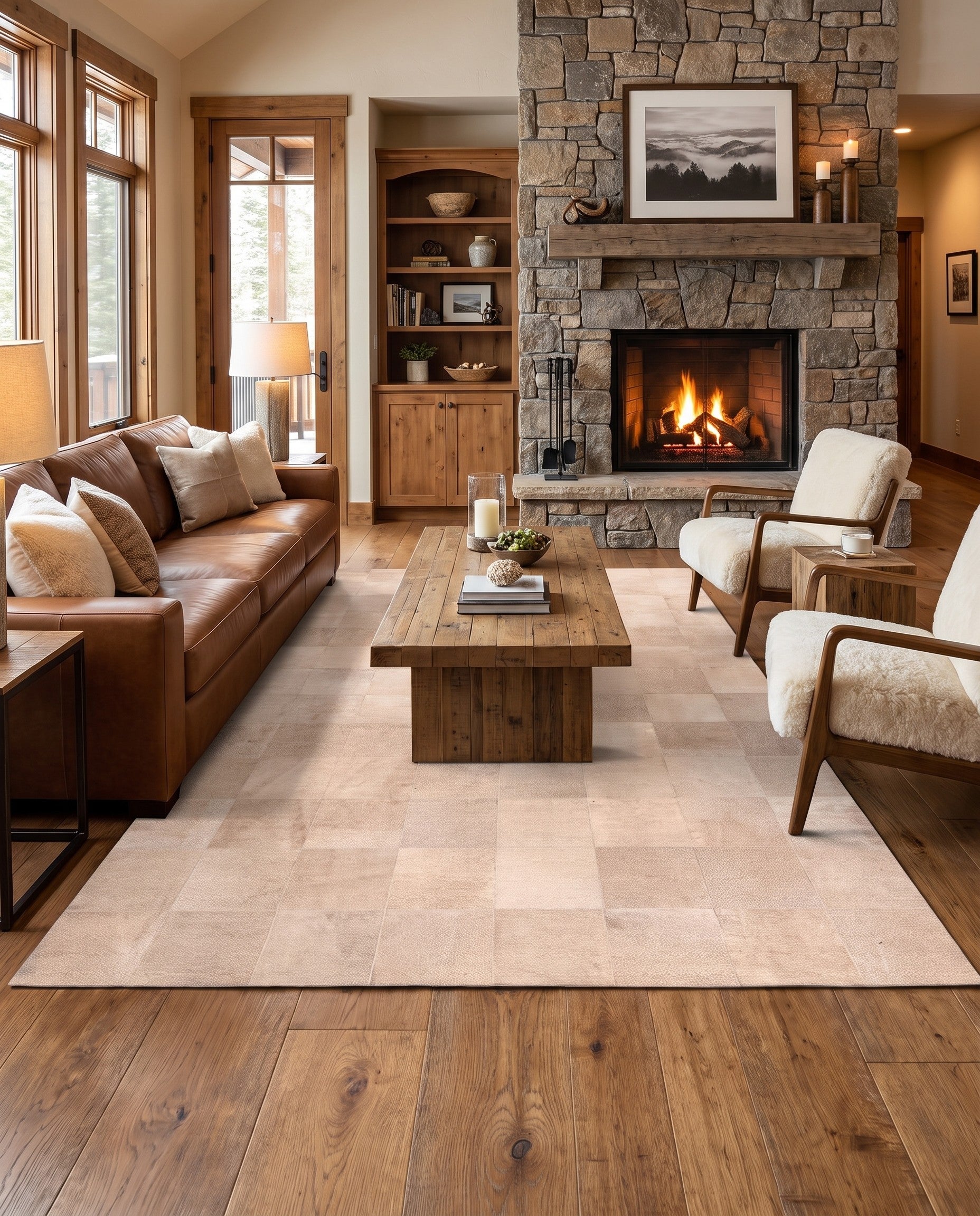 5' 1 x 8' Cowhide Rug