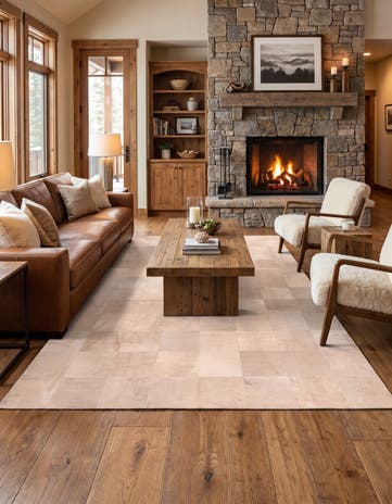 5' 1 x 8' Cowhide Rug