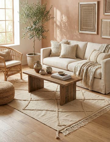 3' 5 x 4' 10 Hand Woven Moroccan Wool Rug