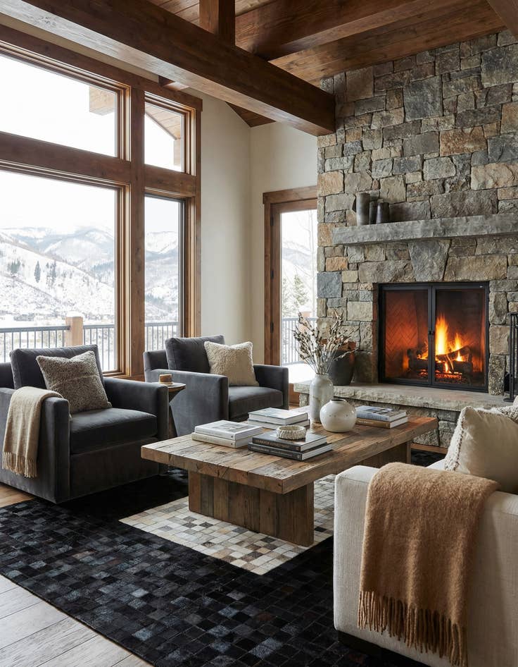 Detail image of  5' 1 x 8' 2 Cowhide - Patchwork Rug