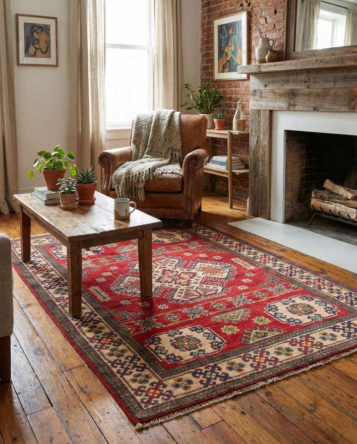 3' 6 x 5' Hand Knotted Kazak Rug