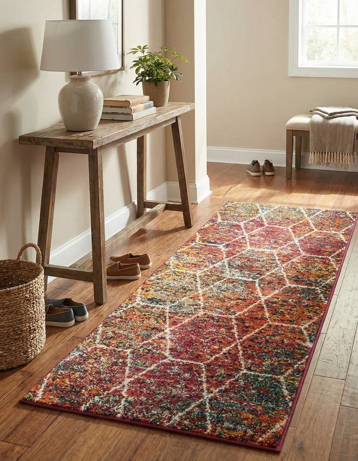 2' x 5' Lattice Frieze Runner Rug
