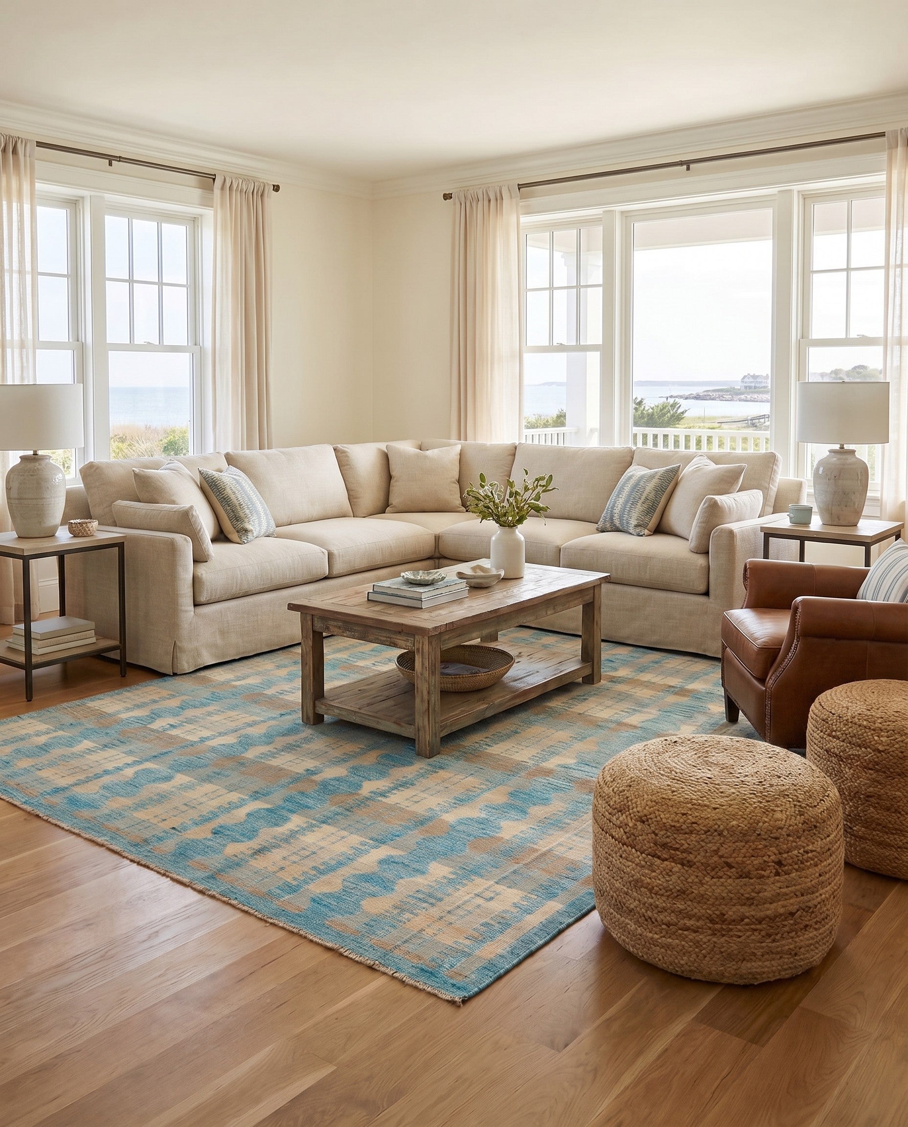 8' x 10' 5 Hand Knotted Darya Wool Rug