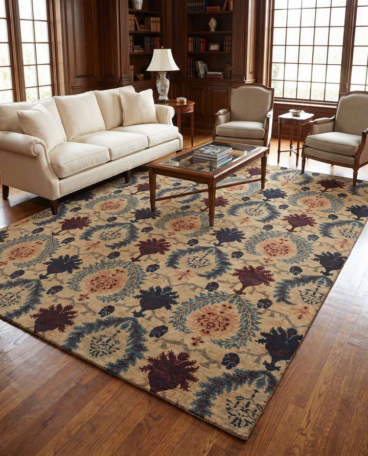 8' 9 x 12' 4 Hand Knotted Ziegler Rug