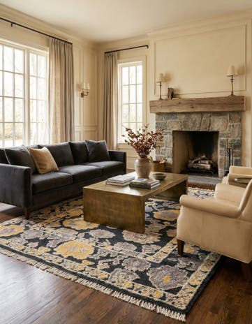 7' 10 x 9' 6 Hand Knotted Oushak Wool Rug