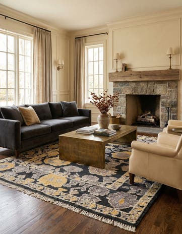 7' 10 x 9' 6 Hand Knotted Oushak Wool Rug