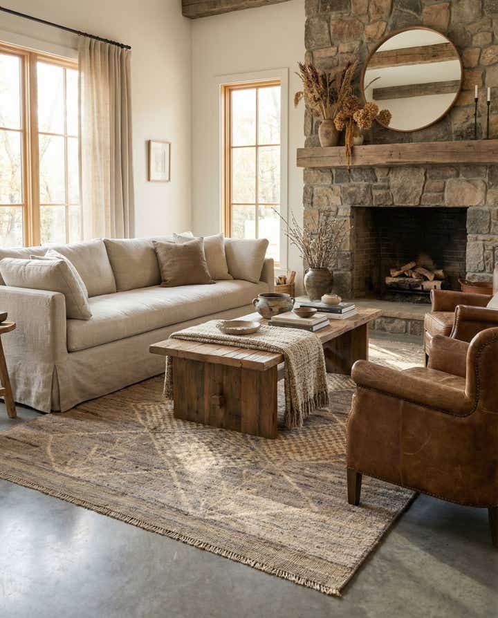 4' 8 x 6' 2 Hand Knotted Moroccan Wool Rug