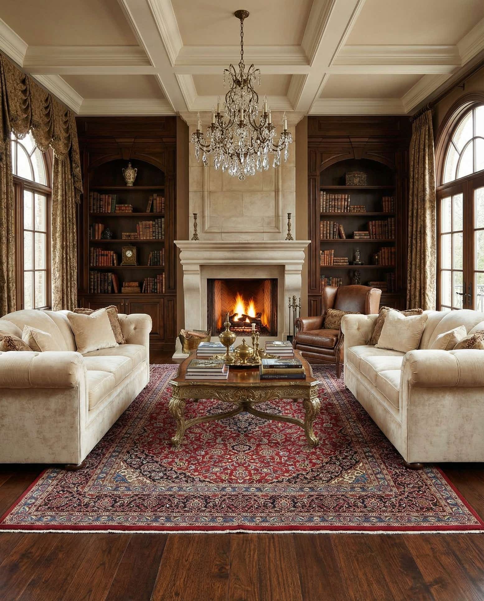 9' 9 x 12' 8 Hand Knotted Kashan Persian Wool Rug