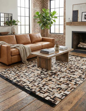 5' x 8' Cowhide - Patchwork Rug