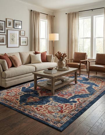 Dark Blue Eden Rug