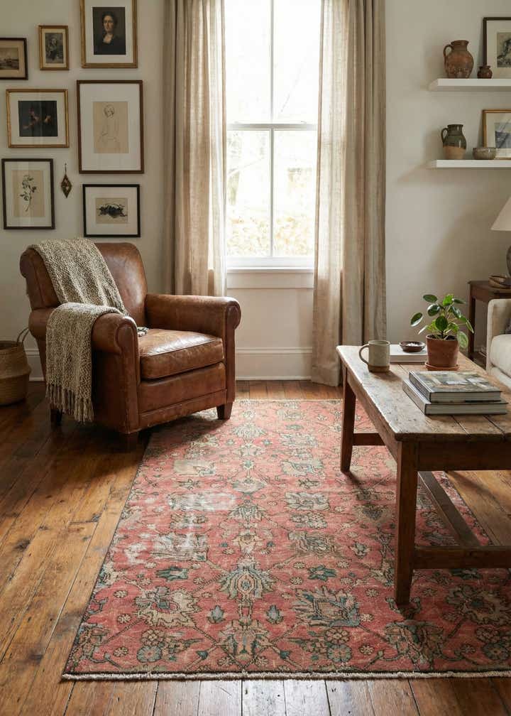 3' 6 x 7' 2 Hand Knotted Ultra Vintage Persian Wool Runner Rug