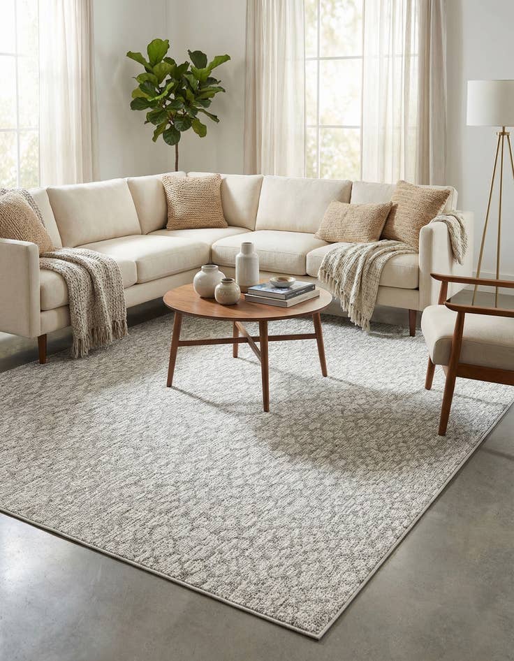 Detail image of 6' 1 x 9' Easy-Clean Safari Indoor / Outdoor Rug