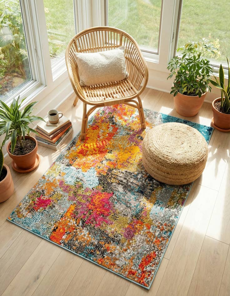 Detail image of  2' 2 x 3'  Washable Vivid Rug