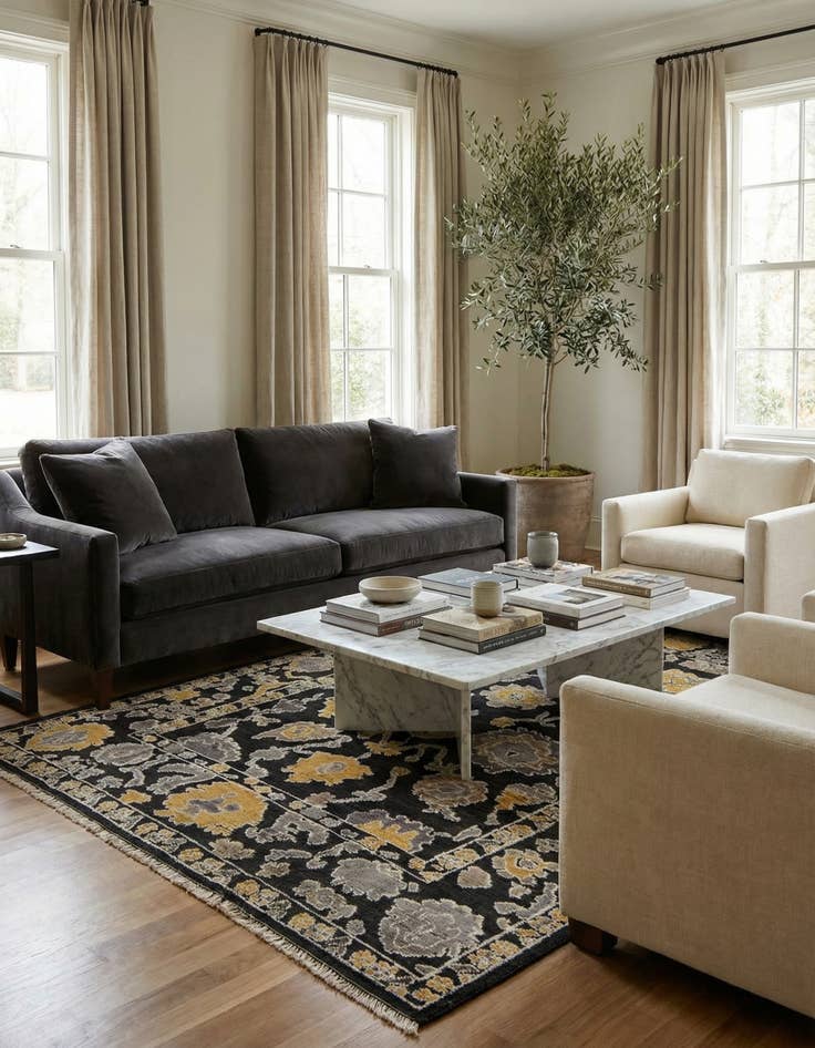 Detail image of 8' 3 x 10' 5  Hand Knotted Oushak Wool Rug