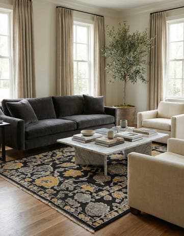 8' 3 x 10' 5 Hand Knotted Oushak Wool Rug