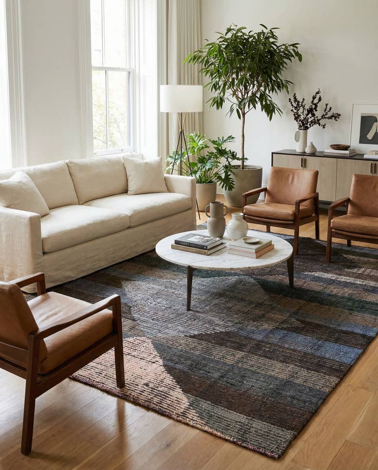 Detail image of 8' x 10' 4 Hand Knotted Moroccan Wool Rug