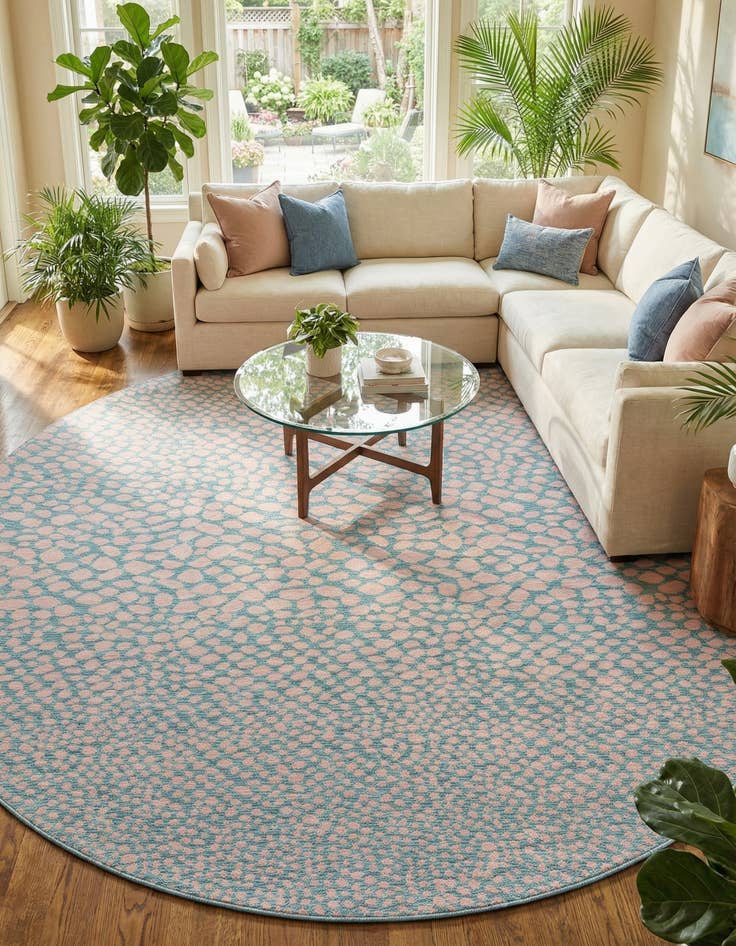 Detail image of 10' 8 x 10' 8 Easy-Clean Jill Zarin Cape Town Indoor / Outdoor Round Rug