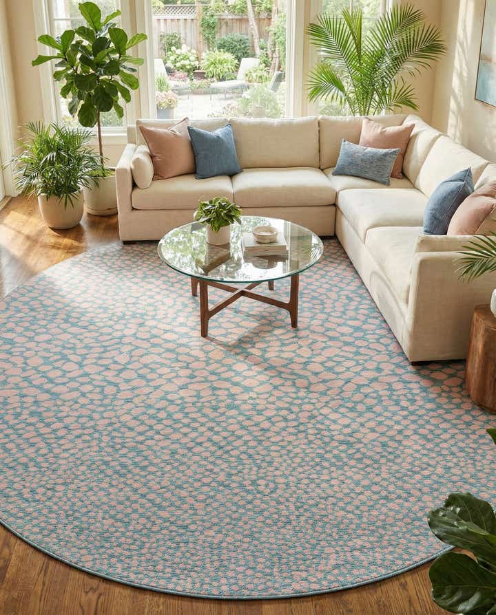 10' 8 x 10' 8 Easy-Clean Jill Zarin Cape Town Indoor / Outdoor Round Rug