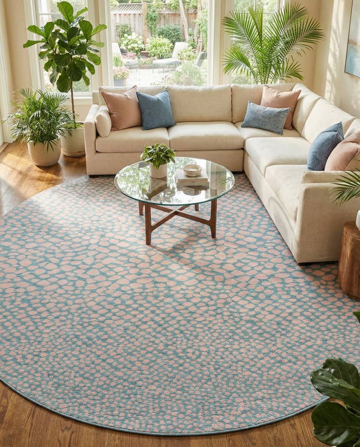 Detail image of 10' 8 x 10' 8 Easy-Clean Jill Zarin Cape Town Indoor / Outdoor Round Rug