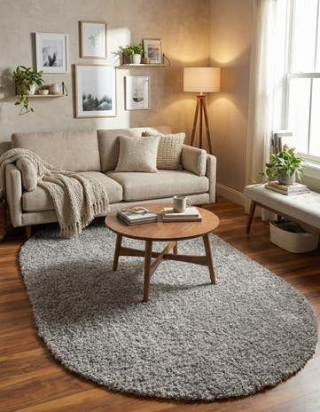 5' 3 x 8' Zermatt Shag Oval Rug