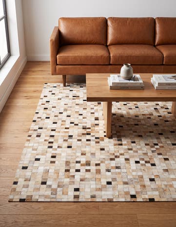 5' 3 x 7' 6 Cowhide Stocks Rug
