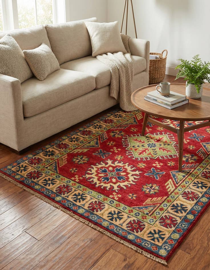 Detail image of 3' 3 x 4' 10  Hand Knotted Kazak Rug