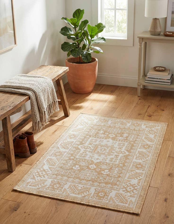 Detail image of 2' x 3' Easy-Clean Aztec Indoor / Outdoor Rug