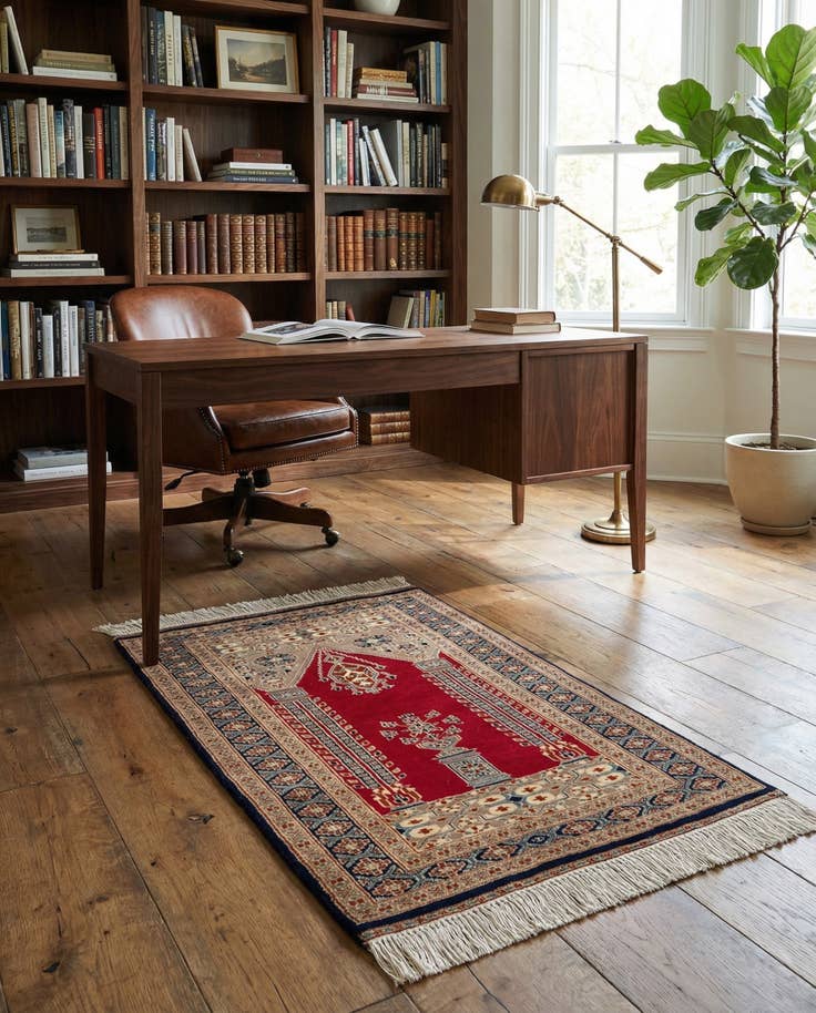 Detail image of 2' 9 x 4' 1 Hand Knotted Bokhara Oriental Wool Rug