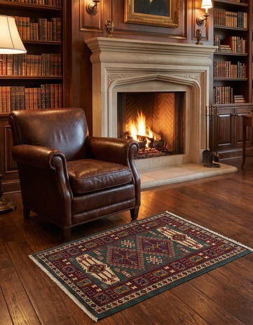 2' 7 x 4' 2 Hand Knotted Shirvan Rug
