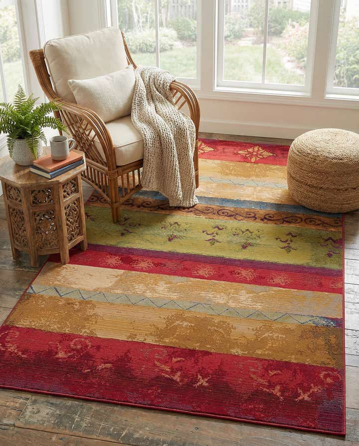 5' 3 x 8' Easy-Clean Modern Indoor / Outdoor Rug