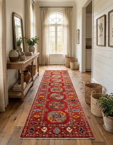 2' 8 x 9' 9 Hand Knotted Kazak Runner Rug