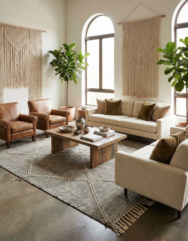 Detail image of 6' 2 x 10' 5  Hand Knotted Moroccan Wool Rug