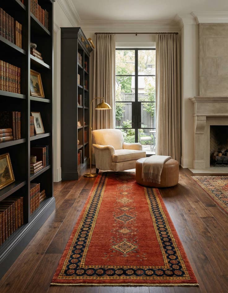 Detail image of 2' 10 x 9' 5 Luribaft Wool Runner Rug