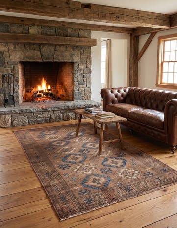 3' 9 x 6' 3 Hand Knotted Ultra Vintage Persian Wool Rug