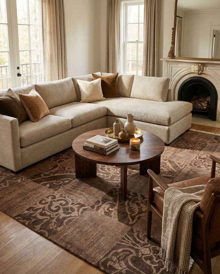 Detail image of 6' 9 x 10' Hand Knotted Darya Wool Rug