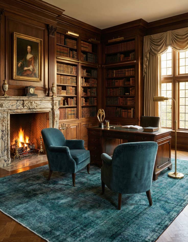 Detail image of 9' 7 x 13' 1 Vintage Royal Wool Rug