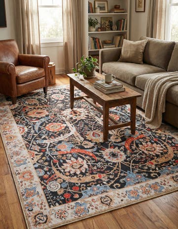 5' 1 x 8' Washable Timeless Rug