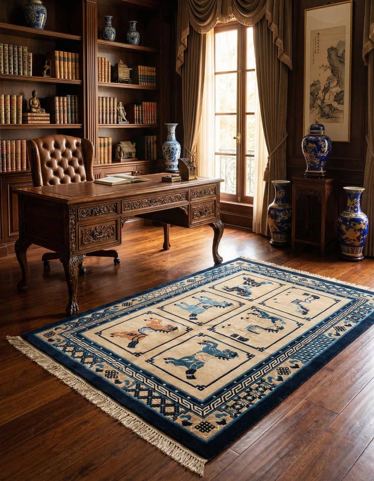 Detail image of  4' 7 x 6' 7 China Rug