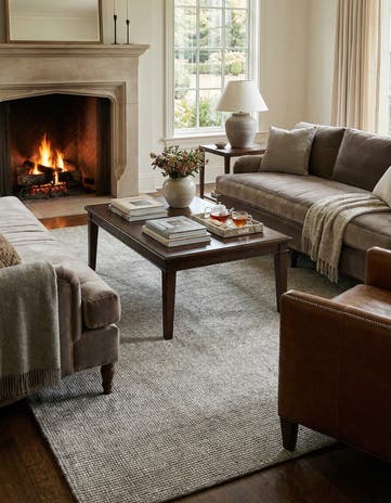Grey Manor Hand Woven Jill Zarin English Manor Wool Rug