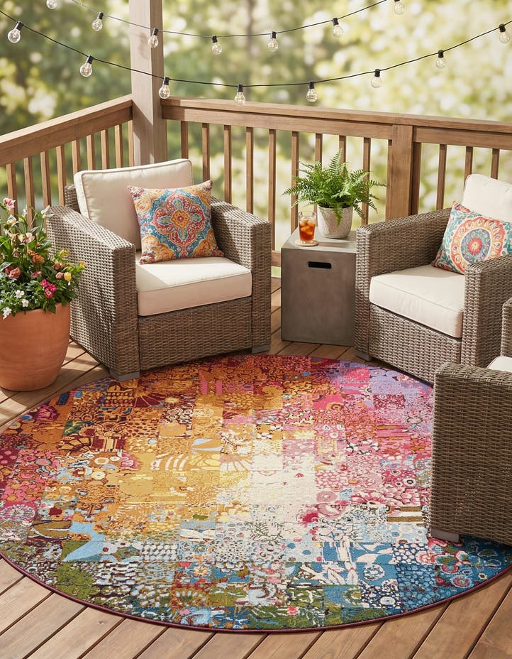 8' x 8' Easy-Clean Modern Indoor / Outdoor...