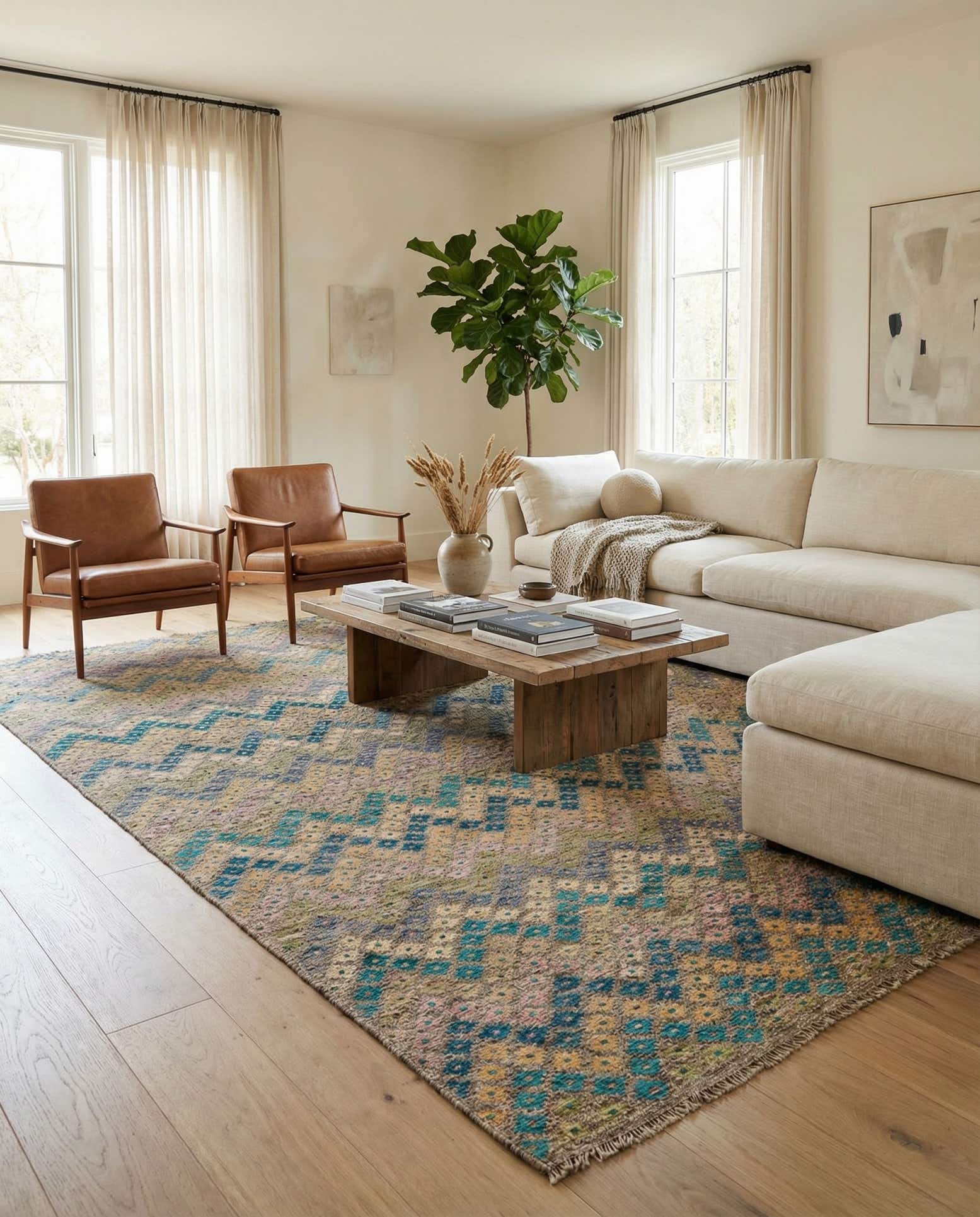 8' 7 x 11' 3 Hand Woven Kilim Modern Wool Rug