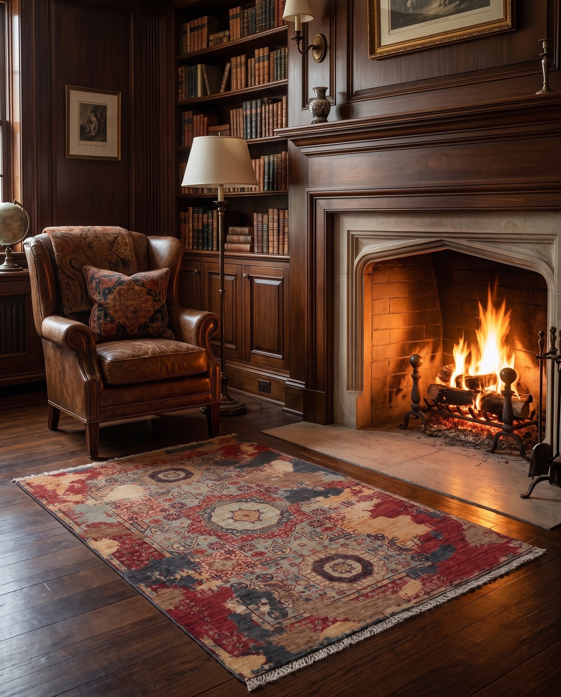 3' 4 x 5' Hand Knotted Mamluk Ziegler Rug